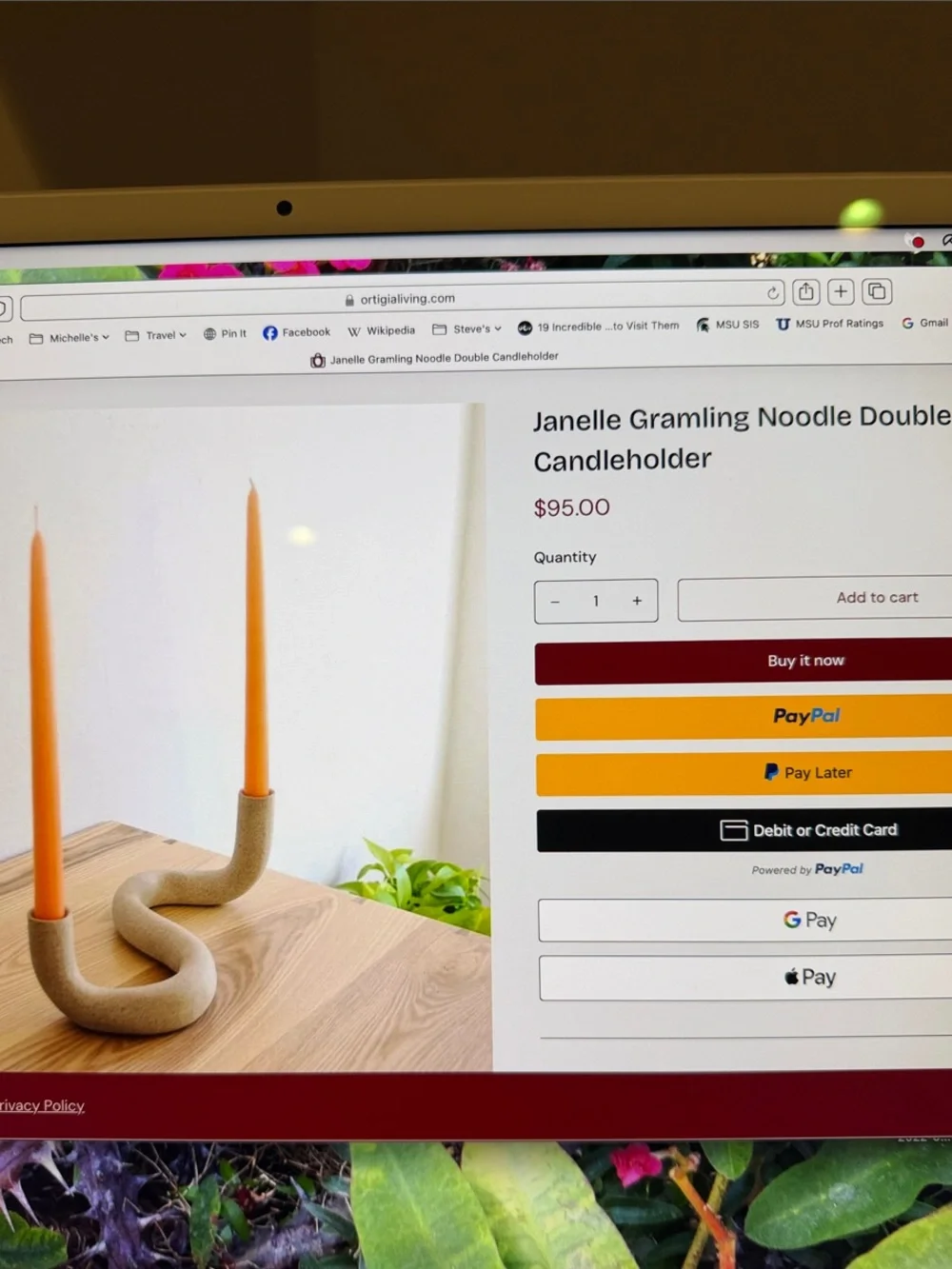 Janelle Gramling Noodle Double Candleholders